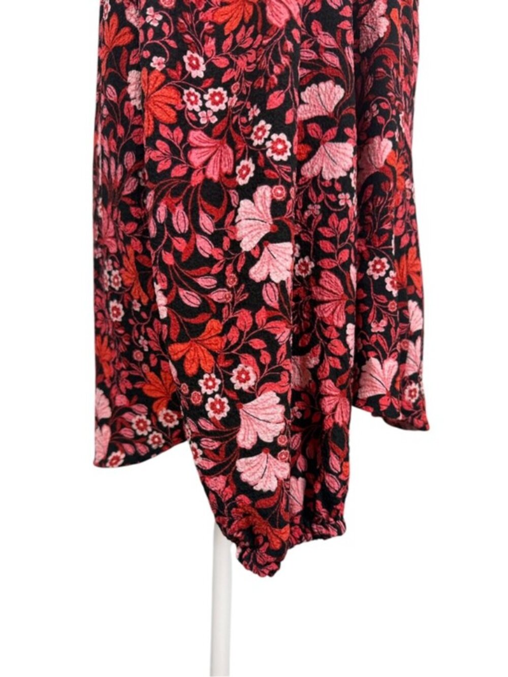 Draper James L Red Floral Square Neck Blouse Romantic Cottagecore Top - Picture 7 of 11